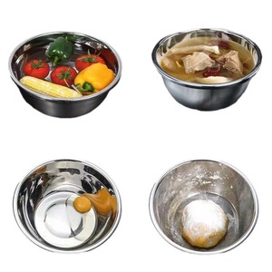 Stainless Steel Bowls Set 10Pcs Large Reverse Edge For Cooking Dough Washing Vegetable Beating Egg Beating Home Use - Product Image 5
