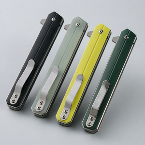 Couteau de poche pliant japonais fin en acier D2 de qualité supérieure avec manche G10, 205 mm, pour camping, utilitaire, EDC, bricolage, cadeau, vente en gros, OEM - Product Image 2