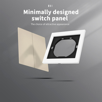 Interruptores y Enchufes de Pared WESA Ultrafinos con Botón Pulsador EU 1/2/3 Vías, Enchufe de Alimentación de 1 Vía, Combinación Libre, Diseño Moderno de Lujo