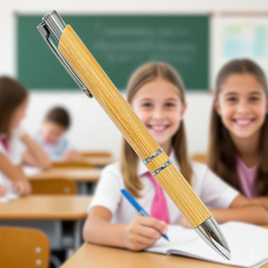 Entire4カスタマイズレーザー彫刻プリントペン竹クリックペンプロモーションペンロゴ印刷ビジネスギフト用 - Product Image 5