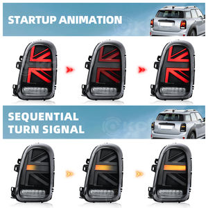 Luz Trasera LED de Estilo Arcaico para <span class=keywords><strong>MINI</strong></span> Countryman F60 2017-2024 <span class=keywords><strong>Cooper</strong></span>/<span class=keywords><strong>Cooper</strong></span> S Hatchback JCW, Luces Traseras Estilo Union Jack - Product Image 4