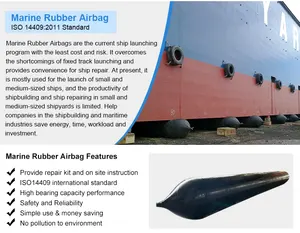 Manufacturer Qingdao Inflatable Salvage Ship Launching Landing Marine Rubber Airbag