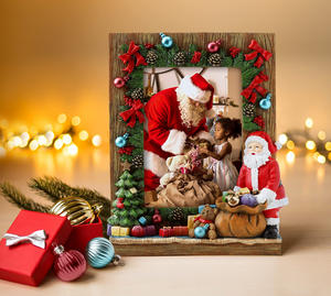 5*7 thân thiện với môi Light-Up Santa Claus giáng sinh nhựa khung hình - Product Image 3