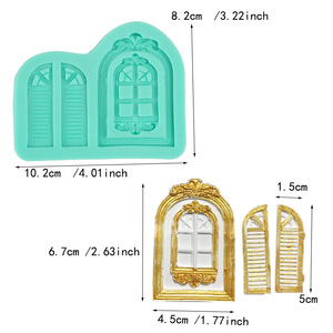 European Style Church Window Silicone Mold 6.9x6.3cm Fondant Cake Decorating Tool For Baking DIY Chocolate Decoration - Product Image 5
