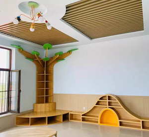 Bibliothèque d'école maternelle Montessori, bibliothèque en plastique moderne et écologique en forme d'arbre pour la garderie, la salle de classe, l'école préscolaire, la crèche - Product Image 5