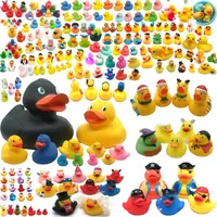 Custom PVC Plastic Duckie Rubber Duck with Sound Floating Squeaky Shower Bath Toy Rubber Duck for Kids