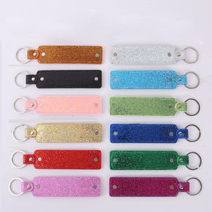 Llavero Creativo con Lentejuelas DIY, Etiqueta Personalizada para Llavero de Cuero, Colgante de Aleación, Impresión Tipográfica, Decoraciones Suaves para Teléfono Móvil - Product Image 2