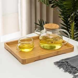 Bamboo Rectangular <b>Tray</b> 30x20x2.5 Cm For <b>Tea</b> Coffee Hotel Serving Multi Purpose <b>Tray</b> - Product Image 1