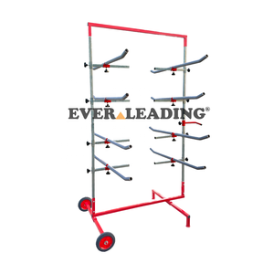 Soporte Móvil de Doble Cara para Parachoques de Alta Resistencia con Almohadillas de Espuma EPE, Ruedas Sólidas de 5 Pulgadas, Estante de Almacenamiento para Reparación de Carrocerías, Recubrimiento Metálico en Polvo - Product Image 3