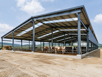 Structure en acier galvanisé pour bâtiment agricole, poulailler, hangar à bétail, bergerie