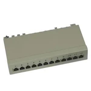 12-Port Stp Metalen Doos Afgeschermd Cat.5e/Cat.6 Utp Bureau Type Giga Netwerk Ethernet Lan Patchpaneel Met Kabelmanager