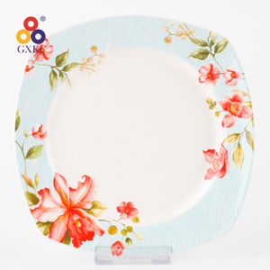 Bộ đồ ăn gốm với dập nổi decal mô hình sứ 20 cái hoa vuông phương tây đặt bữa ăn tối cho 12 người hỗ trợ - Product Image 4