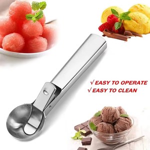 Cuchara de helado de acero inoxidable, herramienta de Metal ecológica con diseño de bola de cuchara de sandía de fruta para uso doméstico - Product Image 6