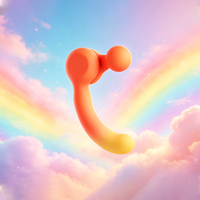 KI-gesteuerter IPX7 Wasserdichter 10-Frequenz Platin-Silikon Doppelendiger Vibrator für Klitoris- und Bruststimulation