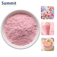 Poudre de Sakura Biologique de Qualité Alimentaire, Extrait Naturel de Fleur de Cerisier Séchée, pour Boissons, Lattes, Pâtisseries, Emballage Tambour