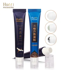 10ml 15ml 20ml Dia19 tube de baume à lèvres en aluminium personnalisé tube souple à rouleau unique pour crème de Massage pour les yeux conteneur de cernes