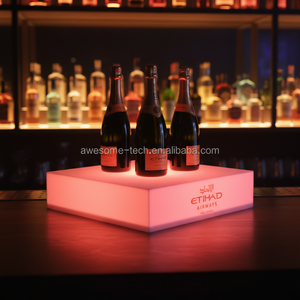 Rak Display Botol Akrilik Bercahaya & Lampu LED untuk Layanan Botol di Klub Malam, Dapat Disesuaikan - Product Image 2