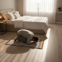 Tapis de prière orthopédique en polyester doux avec mousse à mémoire de forme pour le soutien des genoux, idéal pour la maison, les cadeaux de l'Aïd et de l'Omra, et les célébrations.