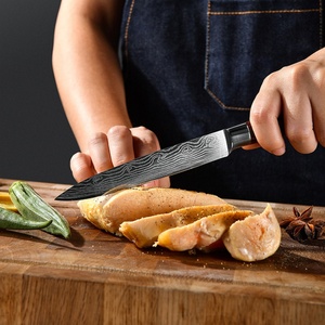 10 Pieces Damascus Steel Kitchen <b>Knife</b> Set With Pure Leather Sheath Including Chef Cleaver <b>Bread</b> Steak Fruit <b>Knife</b> - Product Image 5