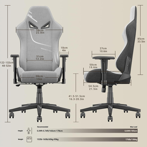 Silla Gamer de Cuero PU de Fábrica AJUNION, Silla de Oficina Giratoria y Reclinable de Lujo para Adultos - Product Image 3