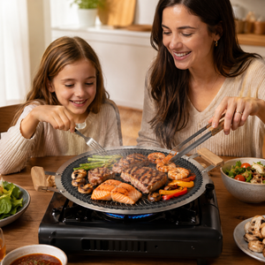 316 Stainless Steel Baking Pan Camping Barbecue Plate Suitable For All Stovetops Korean <b>Outdoor</b> Honeycomb Barbecue Plate - Product Image 4