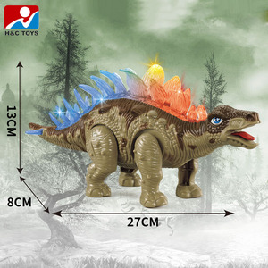Giocattolo Dinosauro Elettrico Camminante Stegosauro/Triceratopo con Suono e Luci LED, Action Figure Dinosauro Realistico in Movimento - Product Image 3