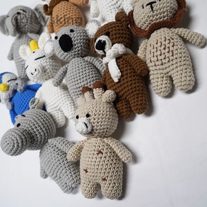 100% ทอยส์คิงถักโครเชต์รูปสัตว์ป่าขนาดเล็กพร้อมไส้คอตตอน PP ฉลากส่วนตัว - Product Image 3