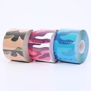 Bande <span class=keywords><strong>de</strong></span> kinésiologie en coton camouflage pour le soutien musculaire sportif, protection des genoux, absorption des chocs, étirement musculaire, longueur 5m - Product Image 2
