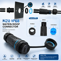 Connecteur de montage sur panneau double Type-C étanche IP68 M20 10 Gbit/s 5A, coupleur d'extension USB-C femelle-femelle haute vitesse