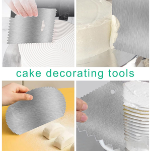 Kit <span class=keywords><strong>per</strong></span> Decorazione Torte Ecologico, Utensili da Pasticceria, Tagliapasta in Metallo, Raschietto e Pettine <span class=keywords><strong>per</strong></span> Torte - Product Image 4