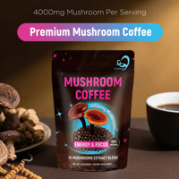 Café instantané au Ganoderma Arabica de marque privée Chinaherb, certifié GMP, de haute qualité, sain et énergétique