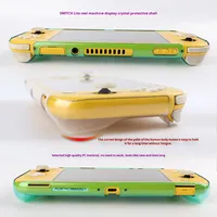 Coque de protection intégrée en PC style grip pour console Switch Lite, demi-pack, avec coque transparente