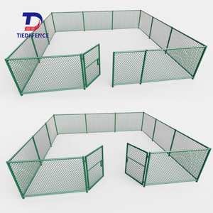 Clôture en <span class=keywords><strong>grillage</strong></span> métallique enduit de PVC vert résistant aux intempéries pour terrain de football avec panneaux de clôture flexibles pour terrain de futsal - Product Image 6