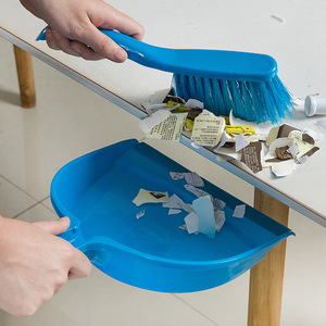 Plastic Dustpan <b>Brush</b> Set Blue 2 In 1 Desktop Cleaning Tool - Product Image 4