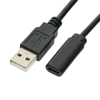 Cable de Extensión USB 3.2 Gen2 de 20 Gbps, Tipo C Macho a Hembra, Ángulo Recto de 90 Grados, Montaje en Panel, Cable de Datos USB C