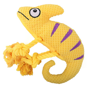 Hot Sale Wholesale Plush <b>Squeaky</b> Stuffed Animal Chameleon Pet Toy Soft Stuffed Pull Interactive Sturdy Pet Soundmaking Dog Toys - Product Image 4