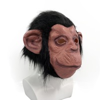 Halloween Animal Masque Latex Gorille Tête de Singe Monstre Grande Bouche Singe Costume Prop