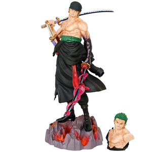50CM Roronoa <span class=keywords><strong>Zoro</strong></span> dibujos animados PVC Anime <span class=keywords><strong>figura</strong></span> juguete recoger espada doble cabeza - Product Image 1