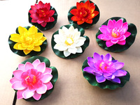 L836 10cm Bunga Terapung Dekoratif Bunga Lotus Buatan Daun Bunga Lotus Busa Terapung untuk Dekorasi Kolam