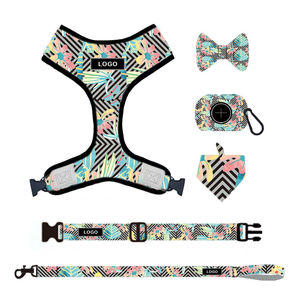 Imbracatura per cani <span class=keywords><strong>2025</strong></span> personalizzata in Macaron rosa regolabile in morbido Neoprene imbottito in Nylon all'ingrosso imbracature per animali domestici - Product Image 4