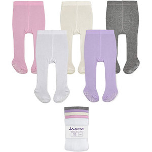 <span class=keywords><strong>Collants</strong></span> en coton avec prise antidérapante Leggings confortables pour bébés tout-petits et enfants Chaussette rose tissée personnalisée pour enfants - Product Image 3
