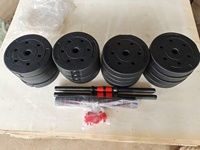 Fabricant chinois d'haltères réglables noires en ciment pour l'entraînement musculaire