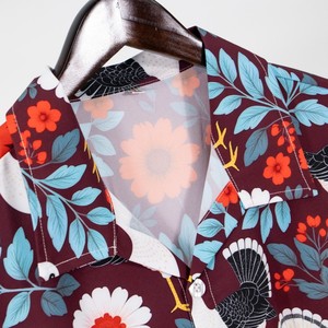 Camisas hawaianas para <span class=keywords><strong>hombre</strong></span> para vacaciones en la playa Nuevo diseño de estampado floral vintage Havaiana Hawaiian Vintage Floral Print Camisa - Product Image 4