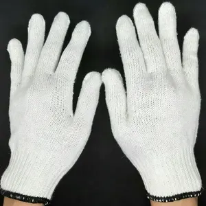 Vietnam cheap white Cotton non coated knitted Gloves safety working