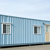 Casa Contenedor Contemporánea para Trabajadores, Alojamiento Móvil de Alta Densidad con Dormitorio y Baño, Habitación Prefabricada Portátil