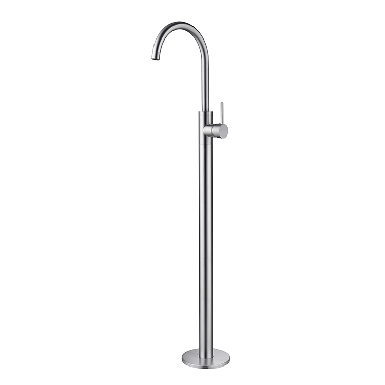 Sanitary Ware Brass Bathroom Floor Mounted Free Standing Bathtub Faucet