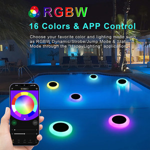 7cm de diámetro IP68 nominal 7W impermeable 13 colores <span class=keywords><strong>luces</strong></span> de piscina <span class=keywords><strong>flotantes</strong></span> Led <span class=keywords><strong>luces</strong></span> solares subacuáticas Control de aplicación al aire libre - Product Image 4