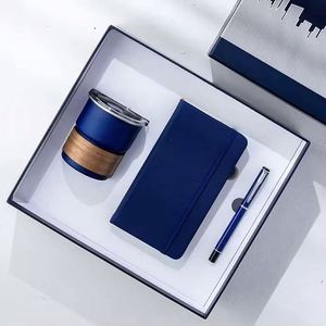 Coffret Cadeau Luxe Personnalisé 2025 en Cuir PU pour Bureau : Carnet, Stylo, Tasse à Café et Sérigraphie Artisanale - Product Image 4