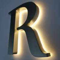 Signalétique LED personnalisée pour les magasins de tabac et d'alcool en plein air. Enseignes LED en acrylique et acier inoxydable rétroéclairées 3D. Enseigne de lettres alphabétiques rétroéclairées