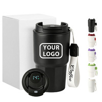 Mug isotherme de voyage en acier inoxydable 304 avec affichage de la température intelligent, logo personnalisé, 550 ml